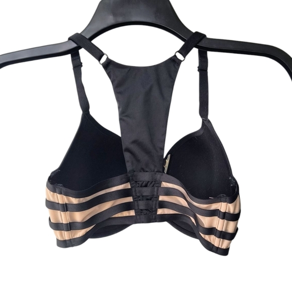 Victoria's Secret Very Sexy Push Up Black Racerback Bra with Front Closure 32DDD - Picture 2 of 9